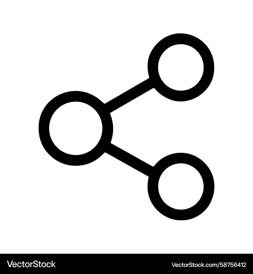 Share Connection Circle Icon Vector Image
