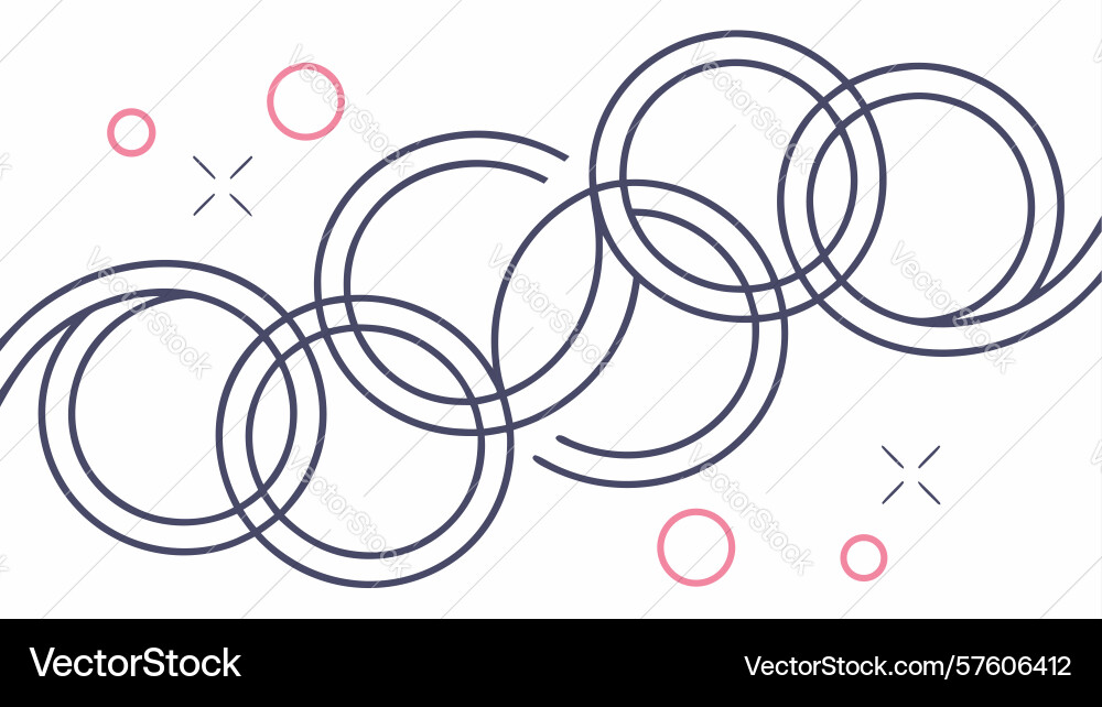 Soft overlapping circles abstract geometric vector image
