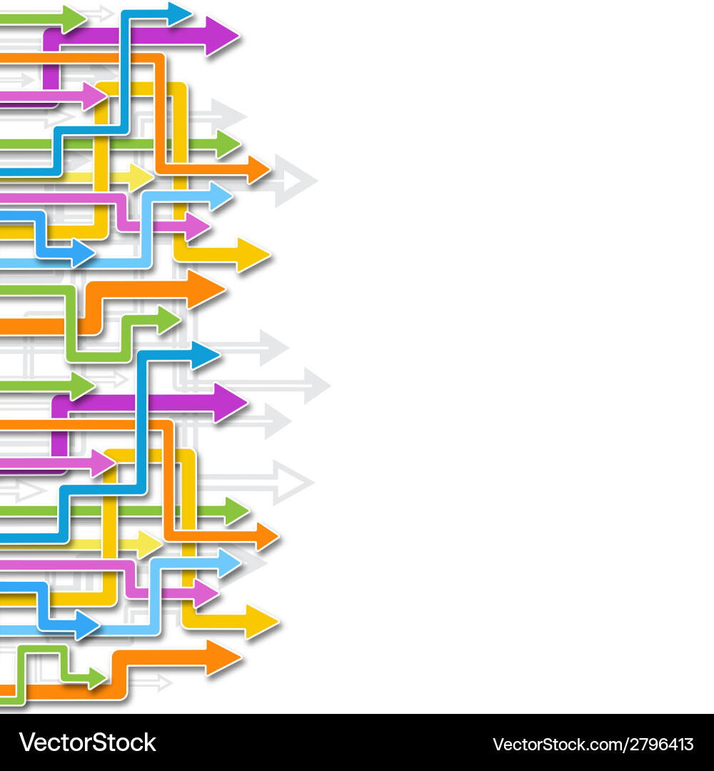 Abstract Colorful Arrow Background Vector Image