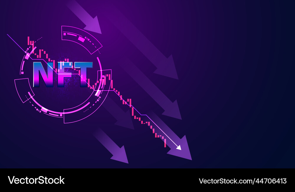 Abstraktes nft digitales Trading Bild Abstraktes nft digitales Trading Bild vektorbild