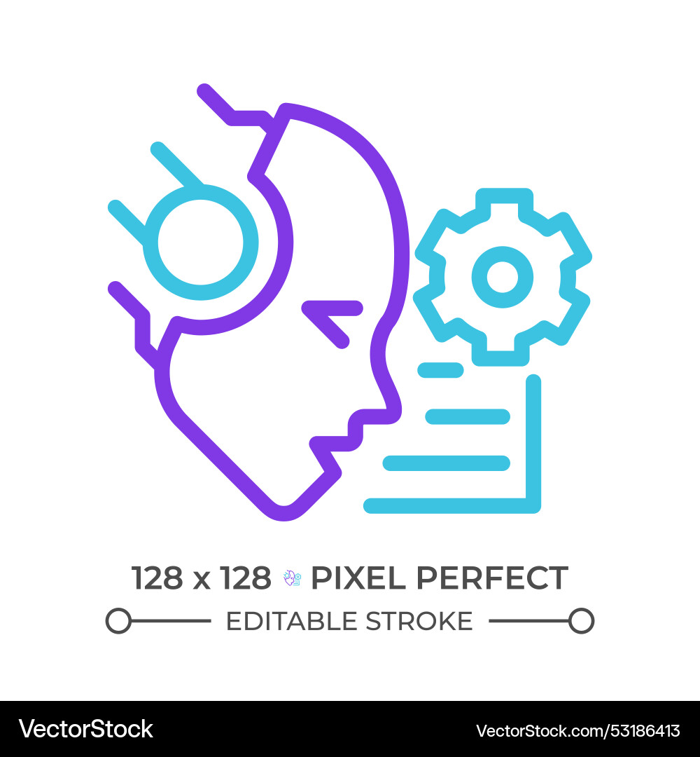 Ai reads and summarize two color line icon Ai reads and summarize two color line icon vector image