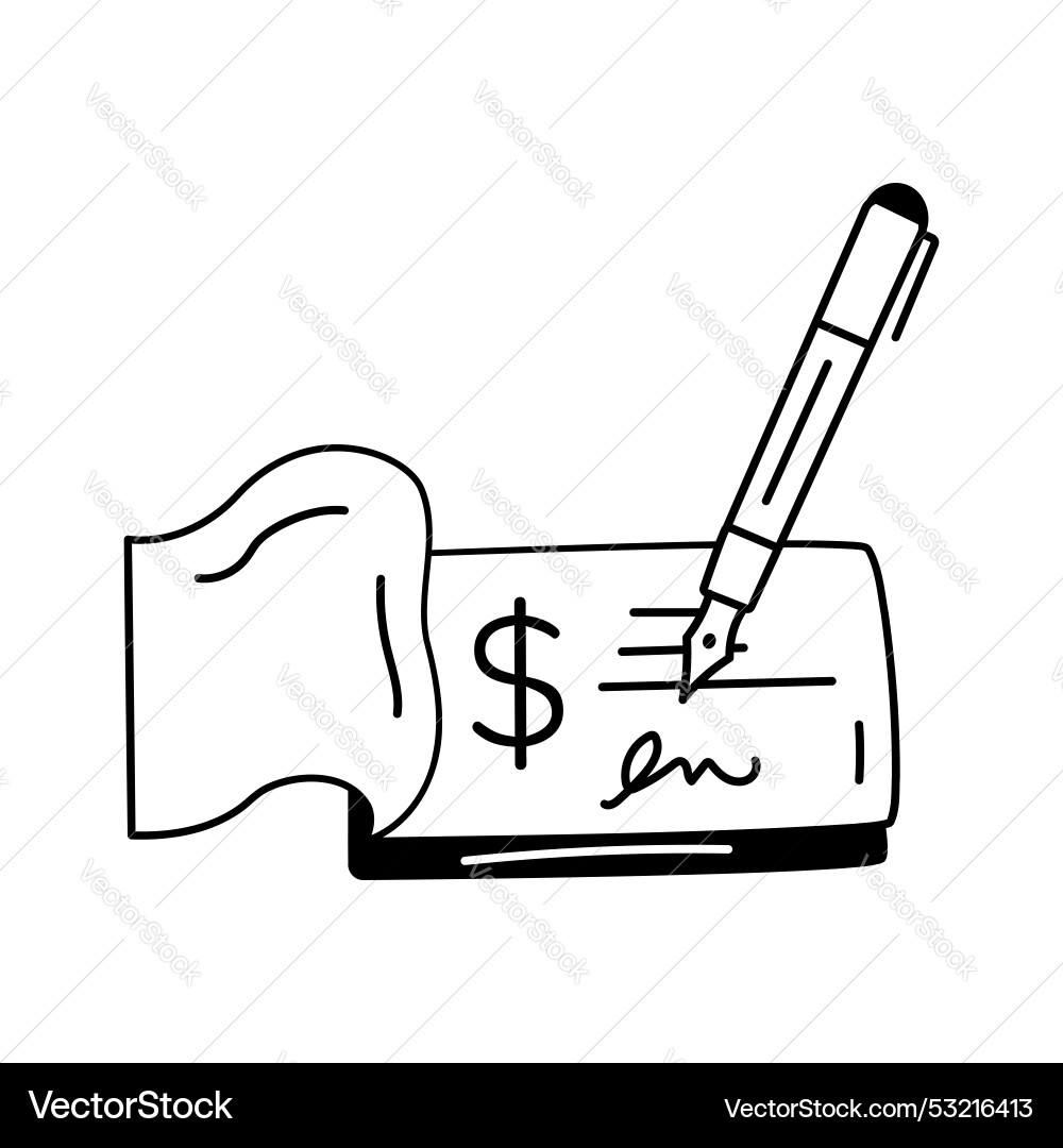 Cheque book Vector Image