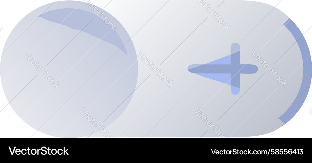Modern Toggle Switch with Plus Icon Vector Image