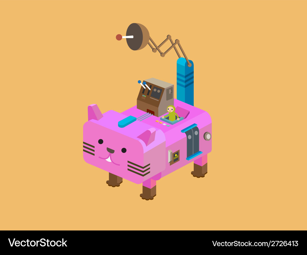 Robot cat vector image