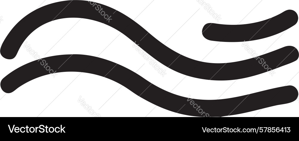 Stylized wind flow lines icon design generative ai Vector Image
