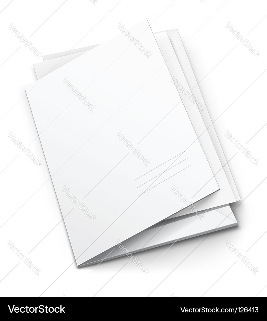 White Folded Folder vector image