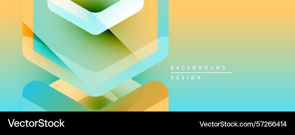 Abstract geometric shapes overlap creating Vector Image