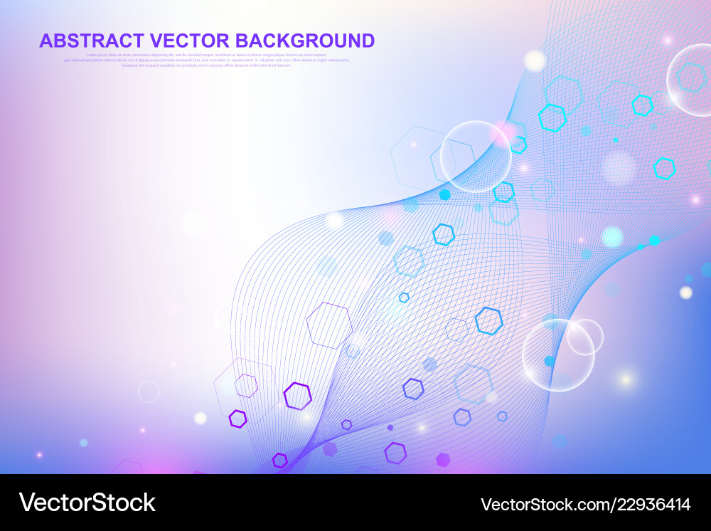 Abstract hexagonal background with waves Abstract hexagonal background with waves vector image