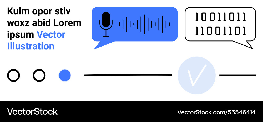 Audio- und Binärkommunikation mit Sprache Audio- und Binärkommunikation mit Sprache vektorbild