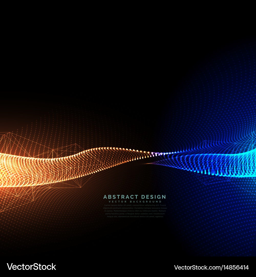 Digital Particle Technology Background Vector Image