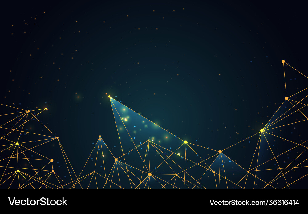 Modern abstract network science connection Modern abstract network science connection vector image