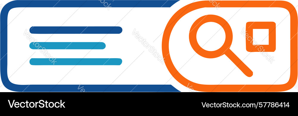 Multi-line search input interface design vector image