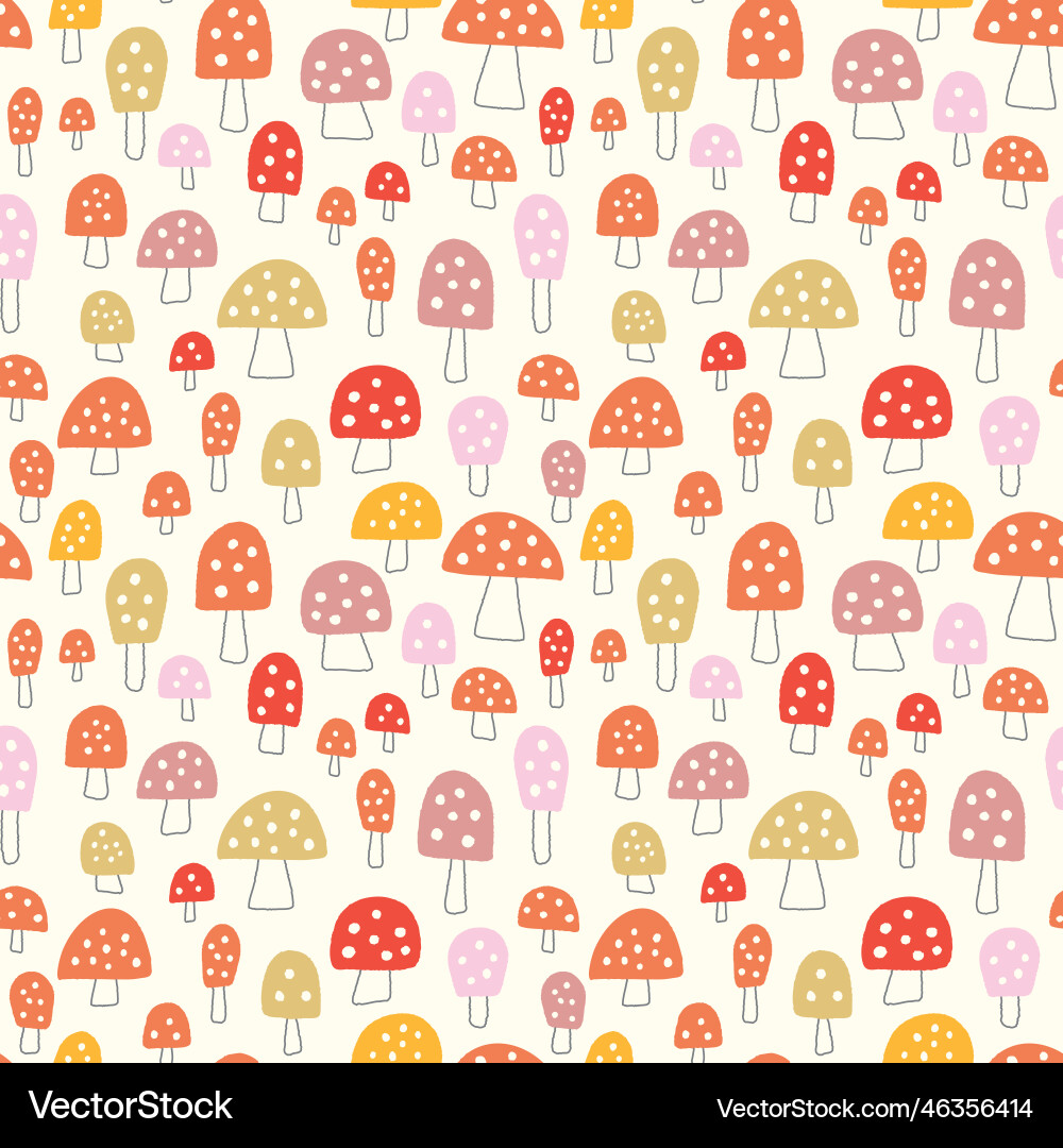 Mushroom Fall Pattern Vector Image