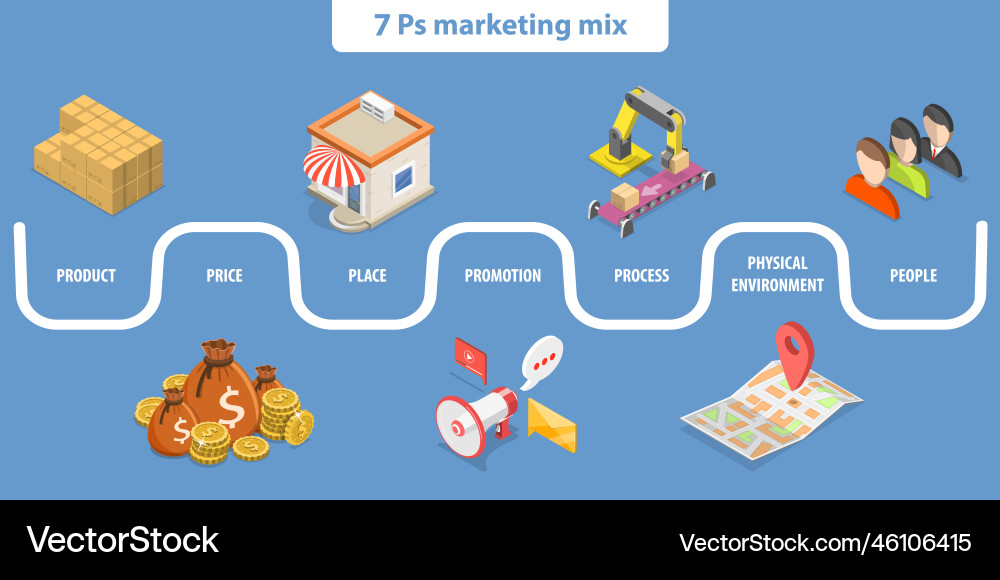 3d isometric flat conceptual Royalty Free Vector Image