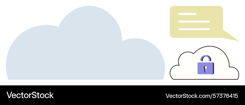 Cloud storage security with encryption and data Cloud storage security with encryption and data vector image