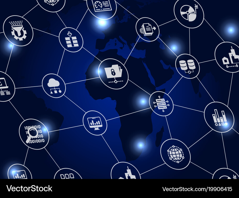 Internet concept background - world web transfer Vector Image