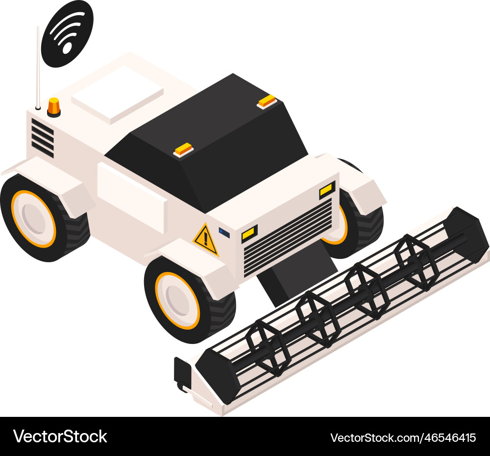 Smart farm harvester Smart farm harvester vector image