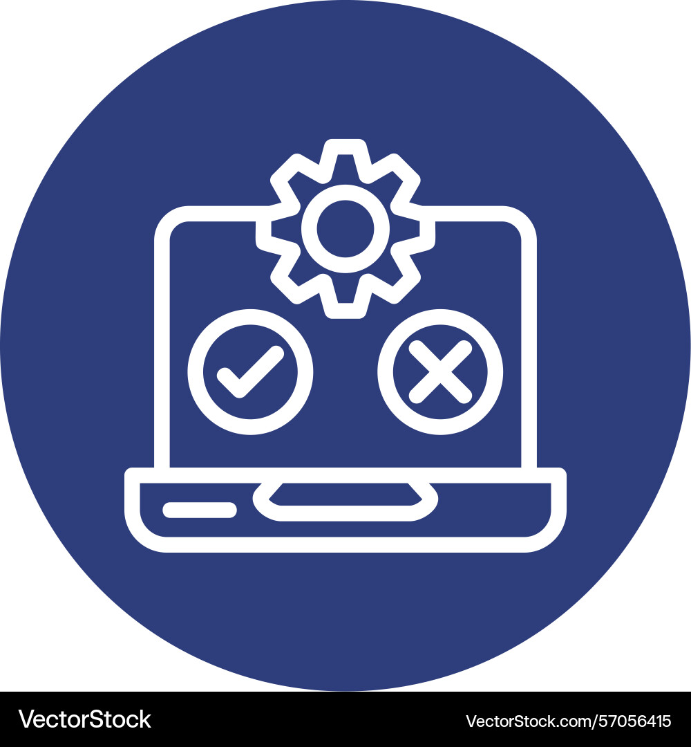 Test line circle style icon design Vector Image