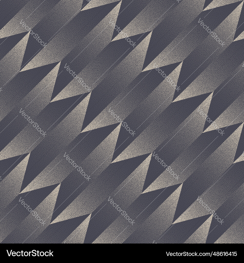 Tilted split chevron seamless pattern dot work Vector Image