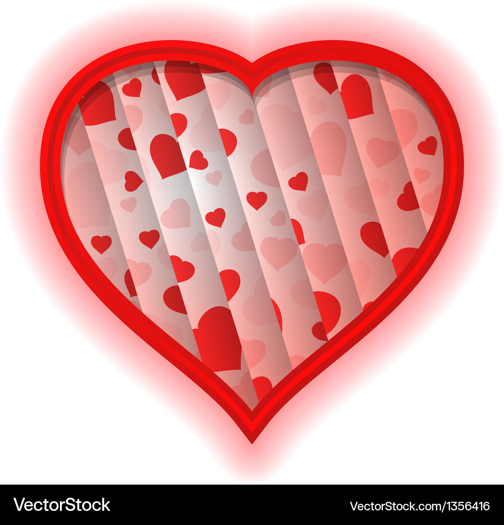 Abstract background with red heart shape Vector Image