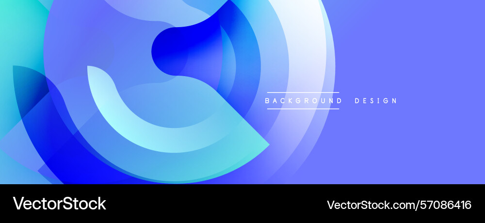 Abstract blue shapes overlap creating dynamic Vector Image