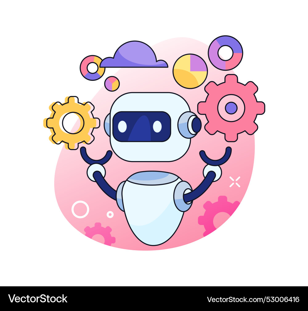 Artificial intelligence robot for business needs Artificial intelligence robot for business needs vector image