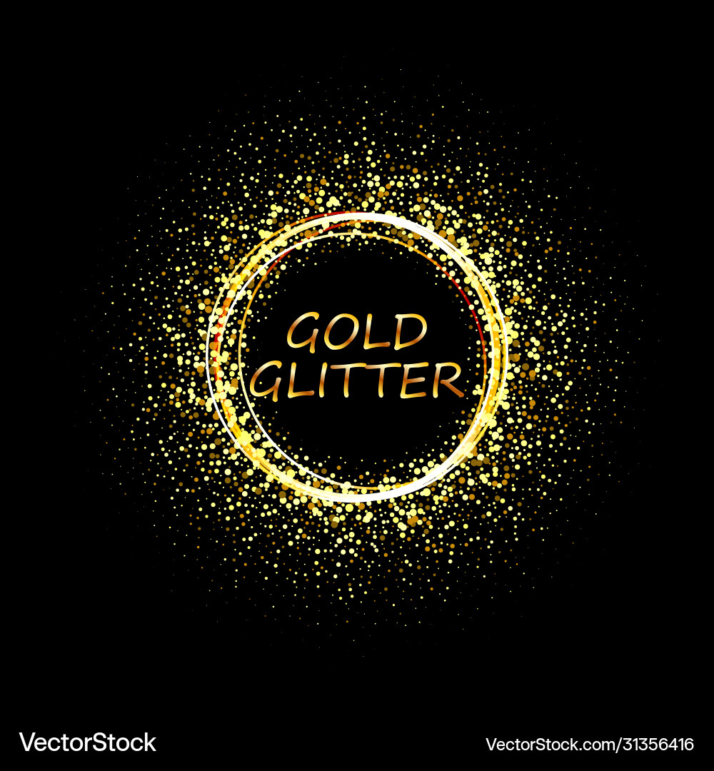 Golden glitter background with copy space vector image