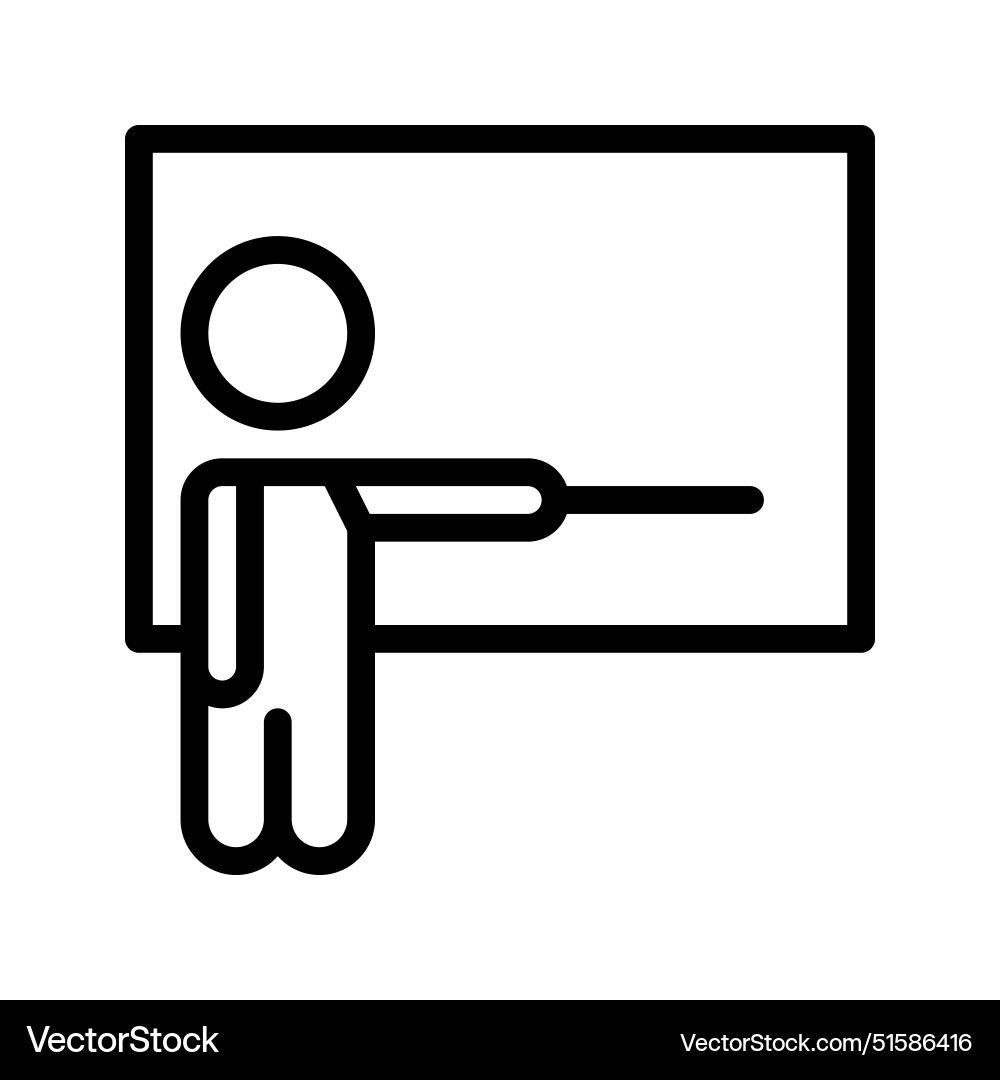 Lecture icon university professor is teaching Lecture icon university professor is teaching vector image