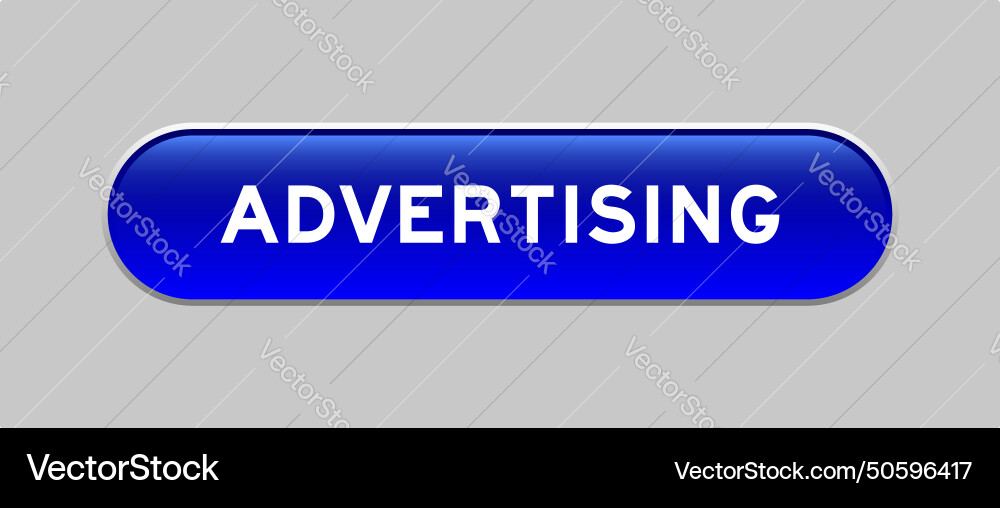 Blue color capsule shape button with word Blue color capsule shape button with word vector image