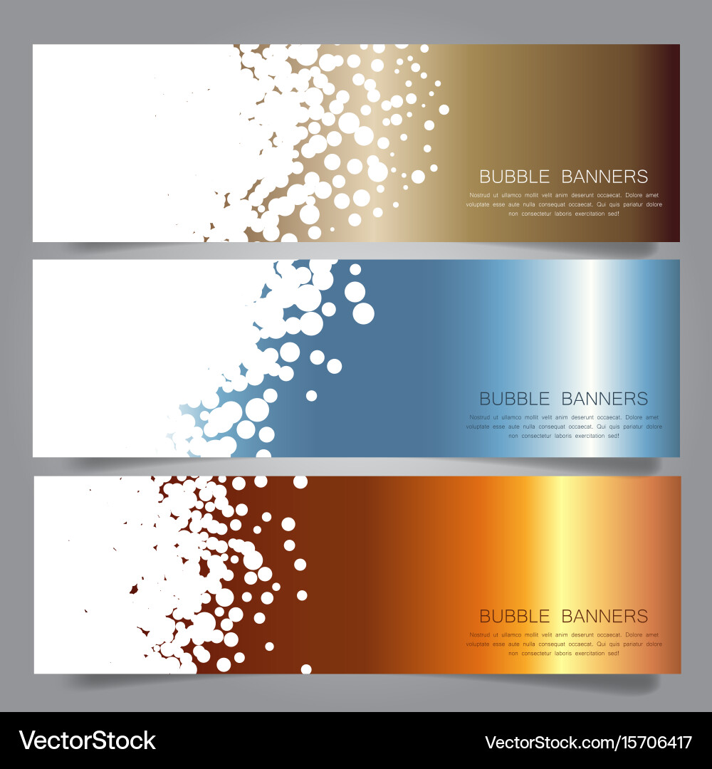 Bubble Header Collection vector image