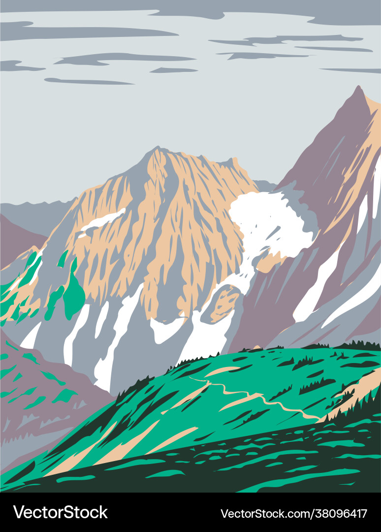 Cascade Pass Glacier Art vector image