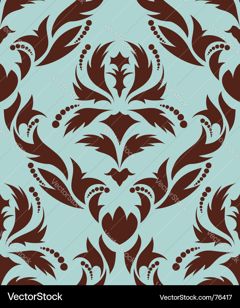 Damask pattern vector image