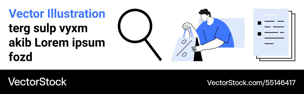 Der Mensch untersucht statistische Daten mit Vergrößerung Der Mensch untersucht statistische Daten mit Vergrößerung vektorbild