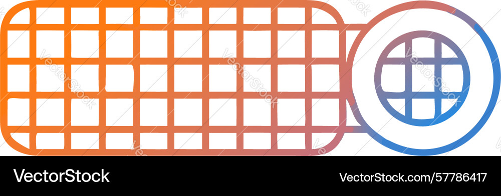 Global internet search icon design generative ai Vector Image