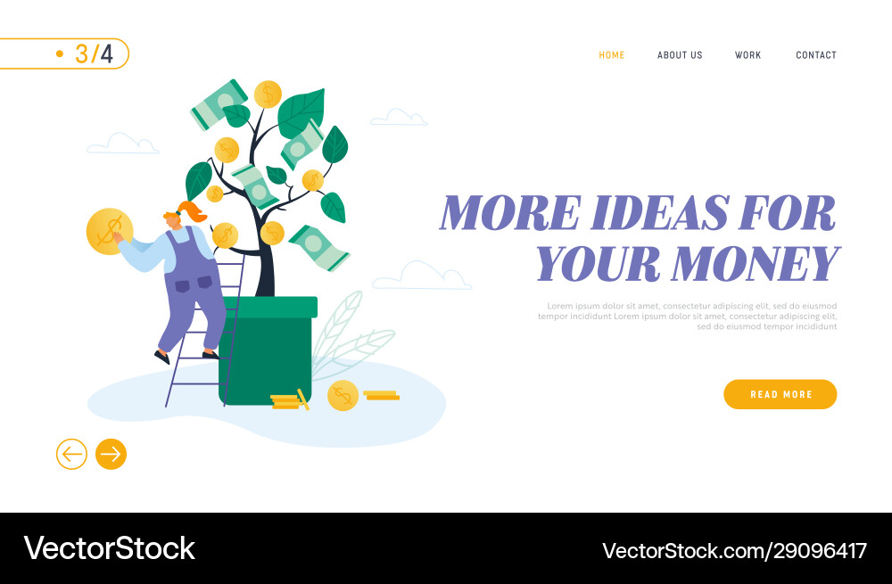 Investment strategy savings and capital website Investment strategy savings and capital website vector image