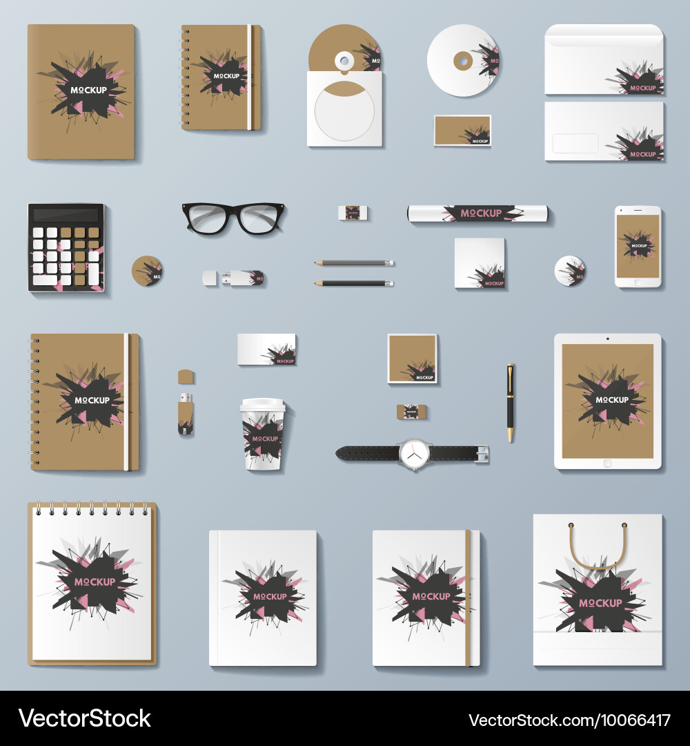 Mock up set vector image