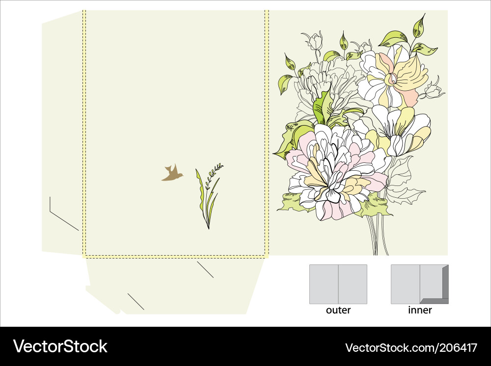 Template for folder design vector image