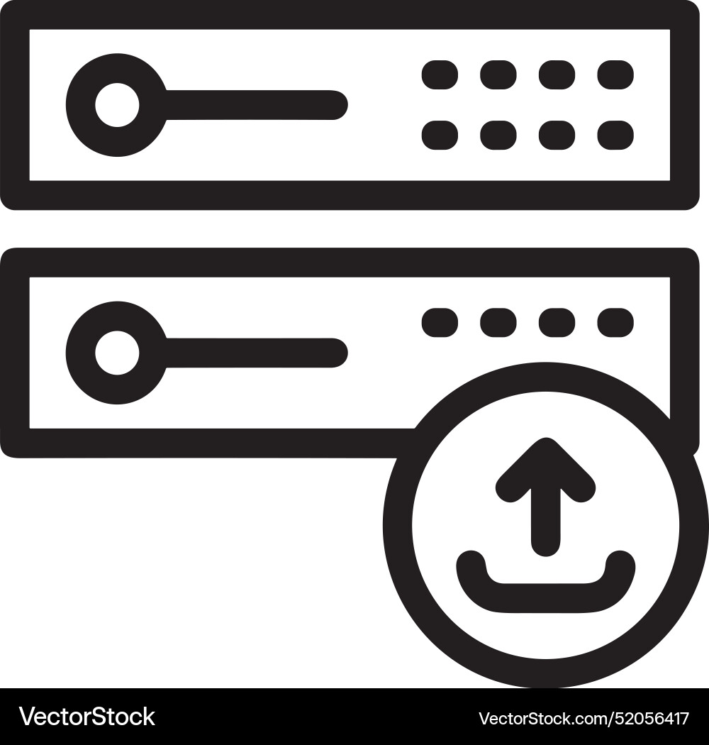 Upload outline icon symbol image Vector Image
