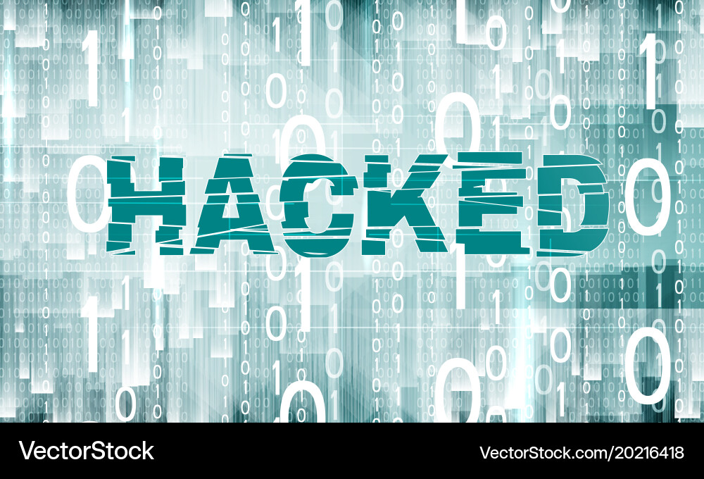 Abstract background hacked theme vector image