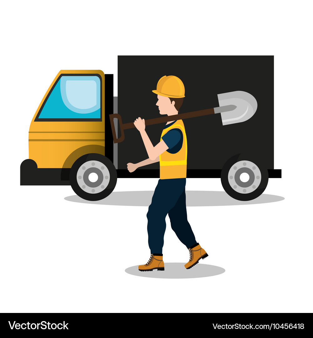 Builder constructor worker icon Vector Image