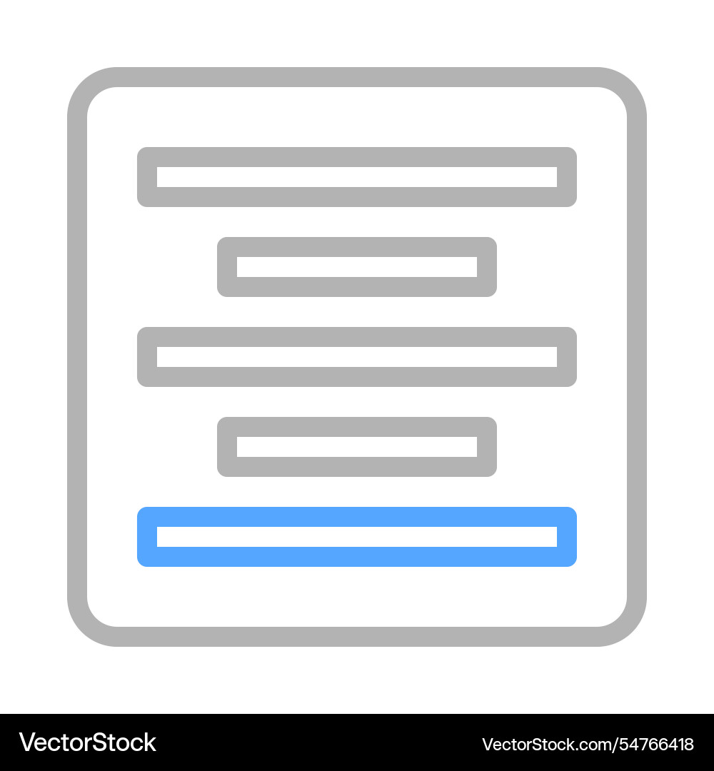 Center alignment icon concept of text formatting Center alignment icon concept of text formatting vector image