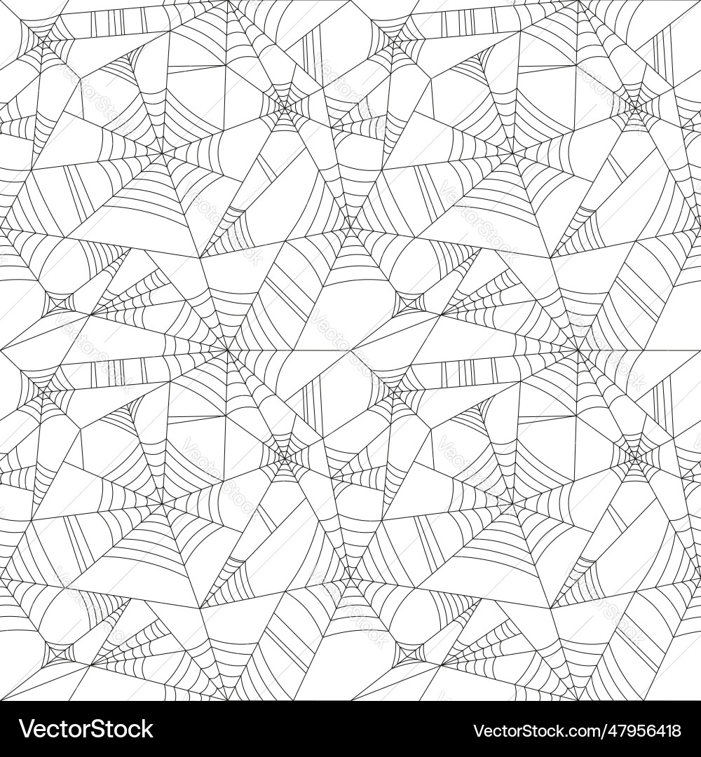 Spiders cobweb seamless pattern Vector Image