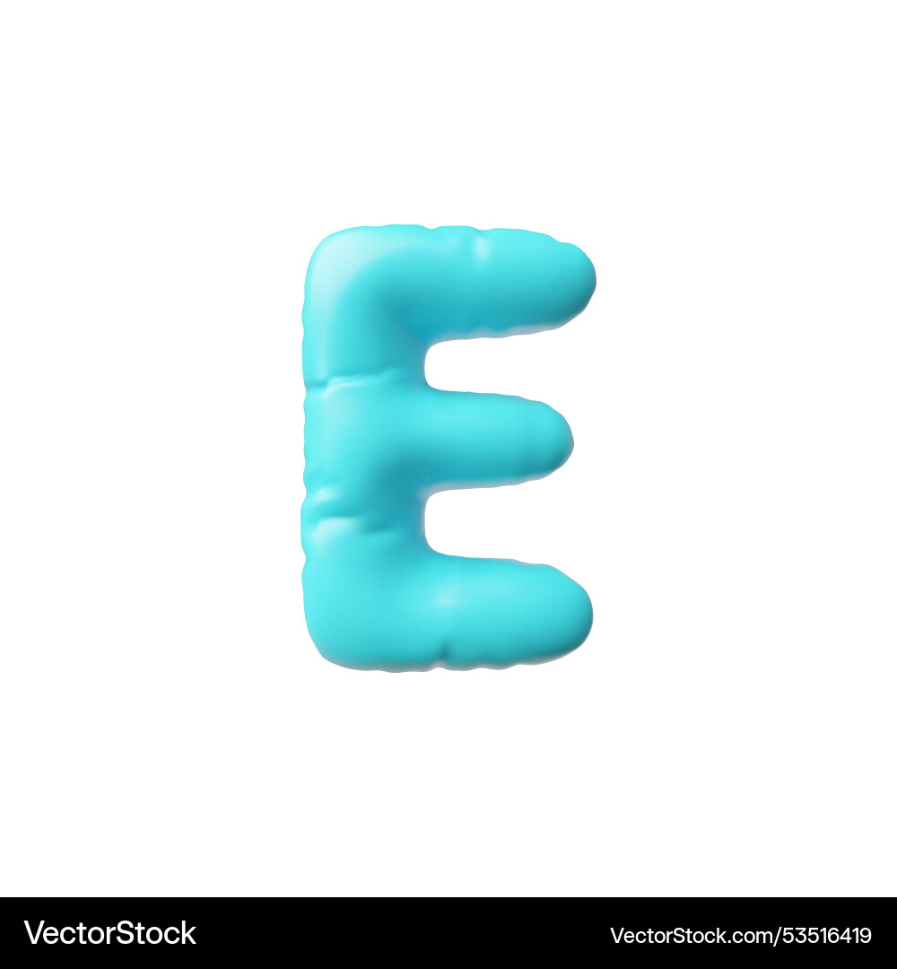 3d showing an inflated letter Royalty Free Vector Image