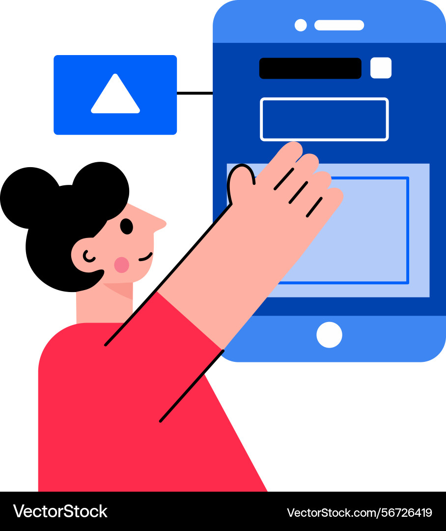 A character design web component flat style illus Vector Image