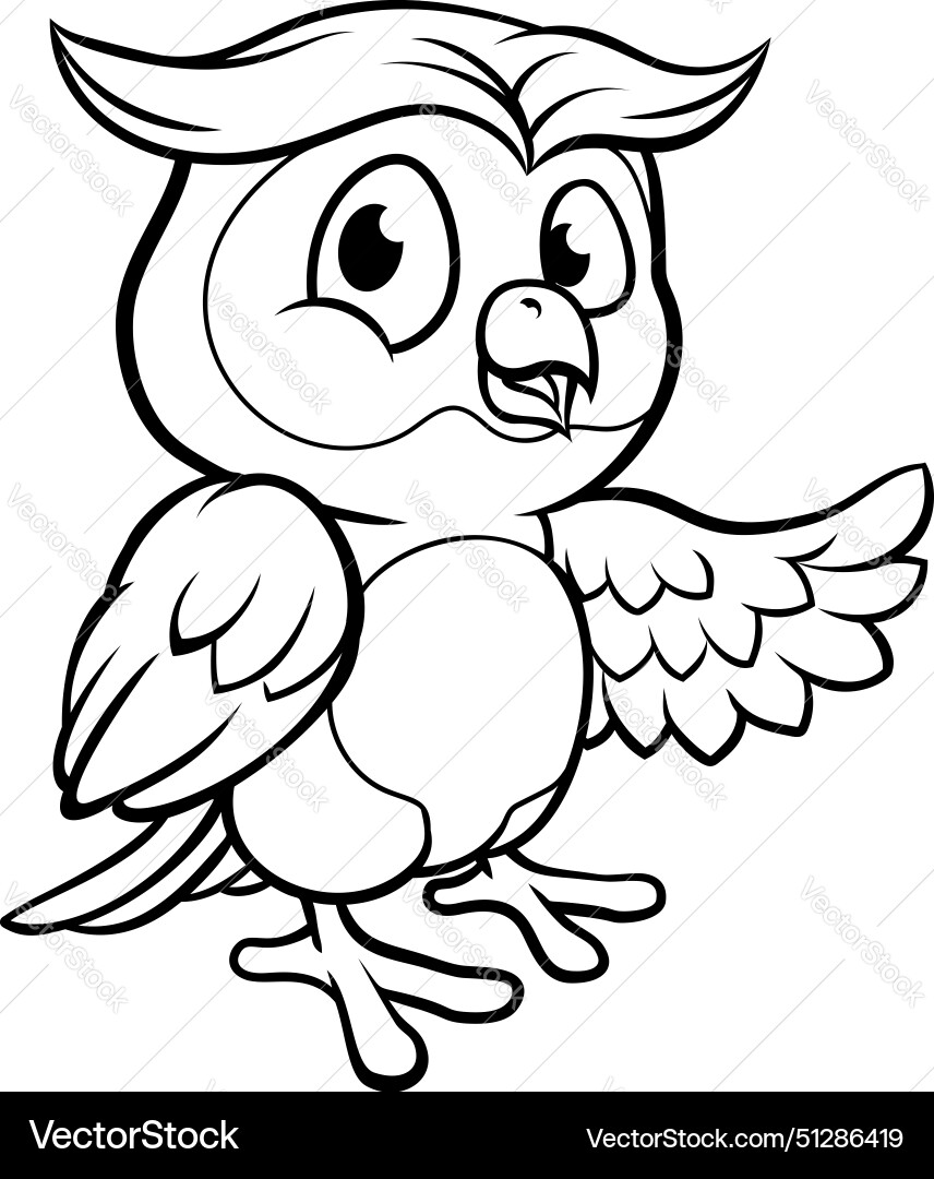Cartoon Owl Character Royalty Free Vector Image