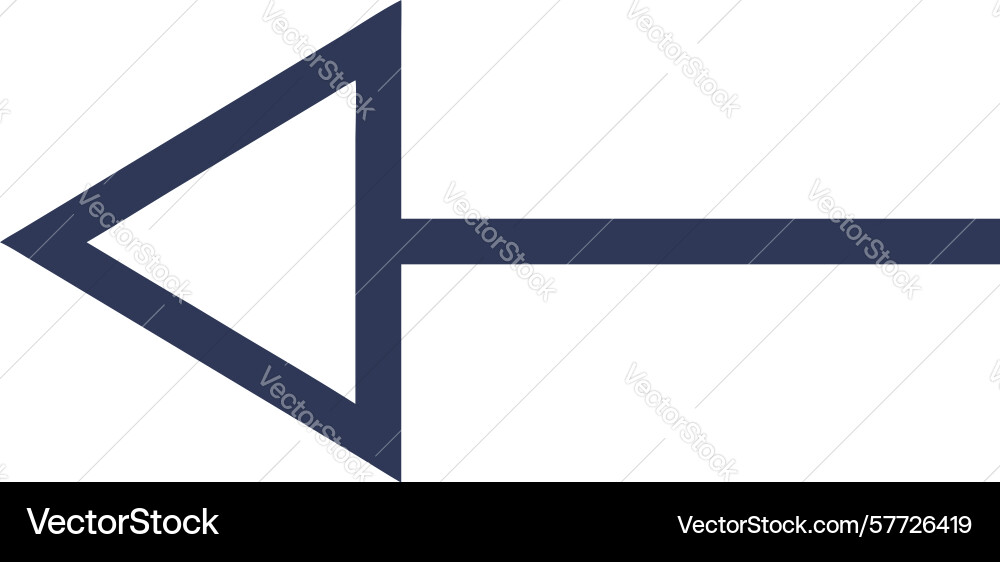 Clean minimalist left-pointing arrow icon for vector image
