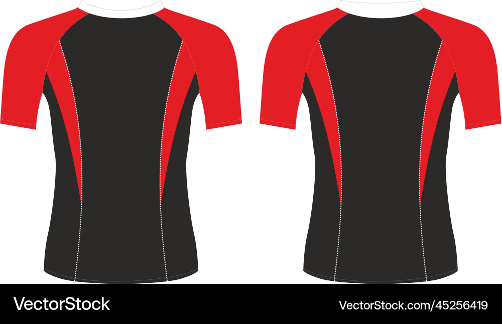 Compression rash guard design template Compression rash guard design template vector image