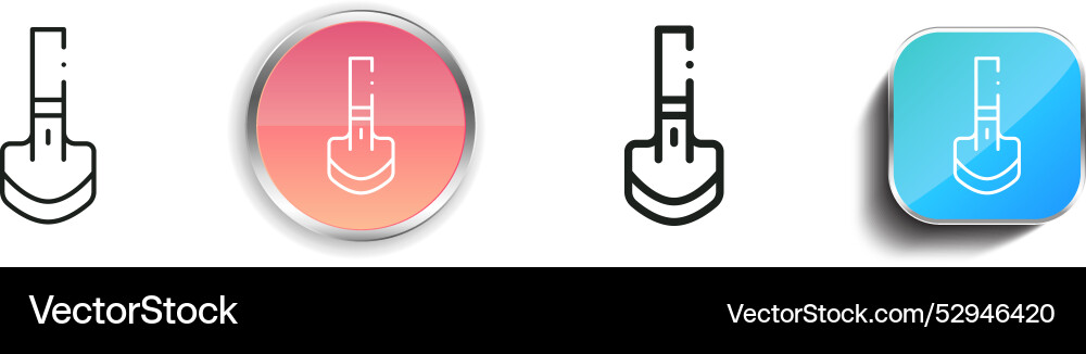 Coa de jima icon thin linear regular and button Coa de jima icon thin linear regular and button vector image