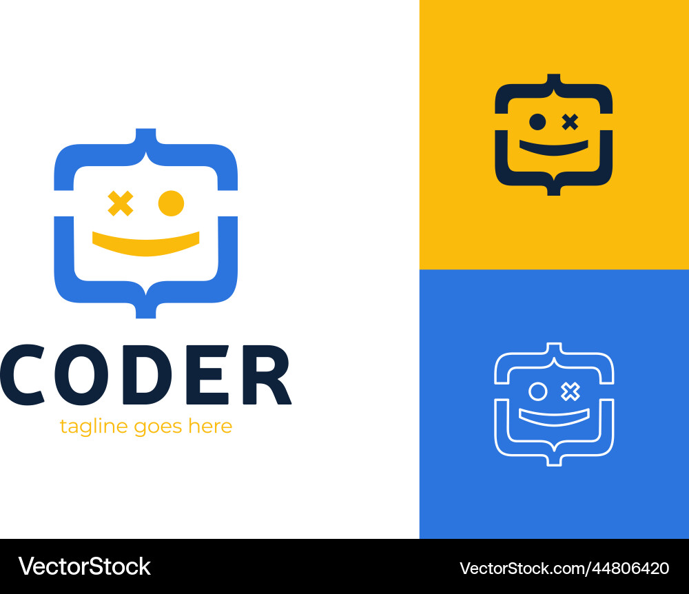 Coding Developer Icon - Smile vektorbild