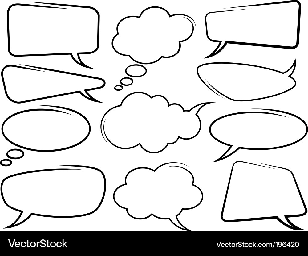 Conversation Bubbles Set vector image